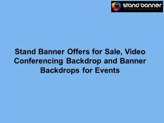 Stand Banner Offers for Sale, Video Conferencing Backdrop and Banner Backdrops for Events