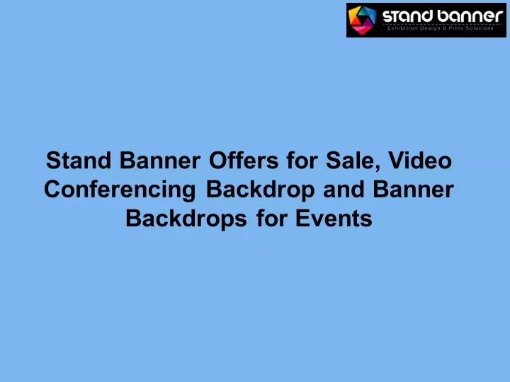 stand banner offers for sale video conferencing
