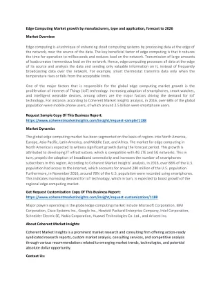 edge computing market growth by manufacturers