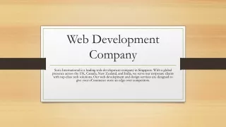 Best Web Development Company in Singapore