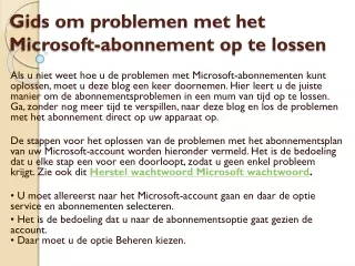 gids om problemen met het microsoft abonnement op te lossen