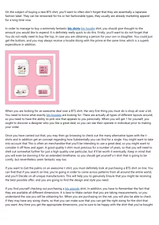on the subject of buying a new bts shirt