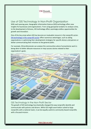 use of gis technology in non profit organization