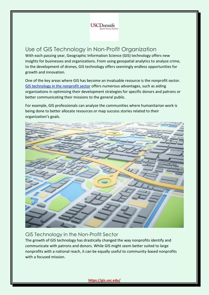 use of gis technology in non profit organization