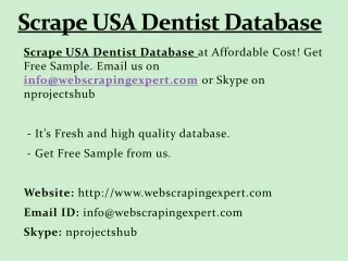 scrape usa dentist database