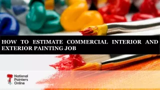 How to Estimate Commercial Interior and Exterior Painting Job