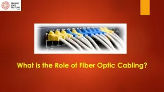 what is the role of fiber optic cabling