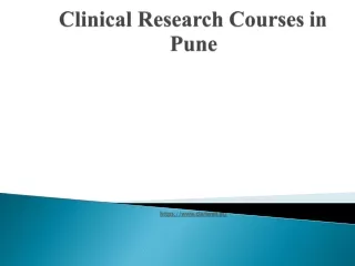 Clinical Research Courses in Pune