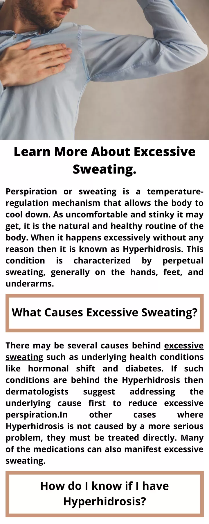 learn more about excessive sweating