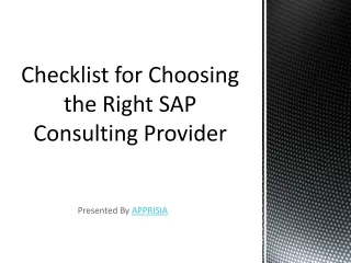 checklist for choosing the right sap consulting provider