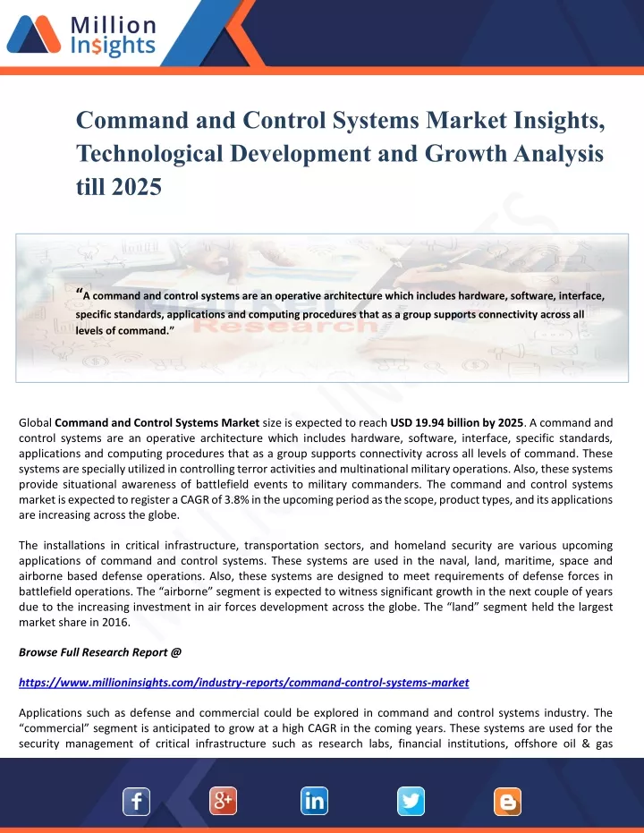 command and control systems market insights