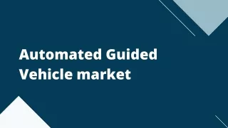 automated guided vehicle market