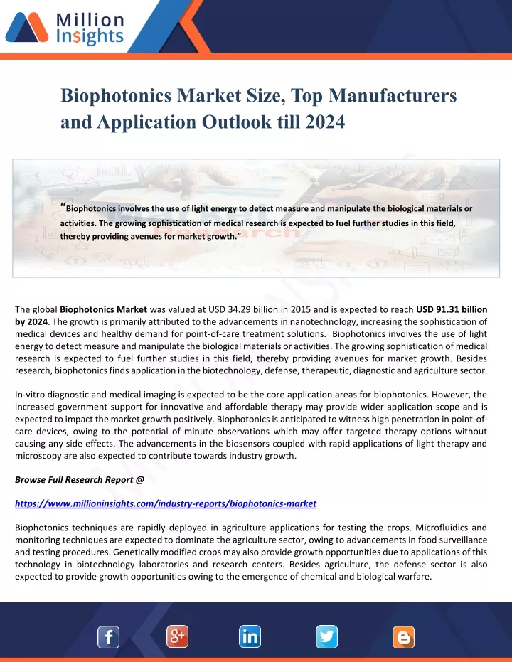 biophotonics market size top manufacturers