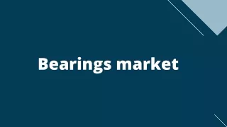 bearings market