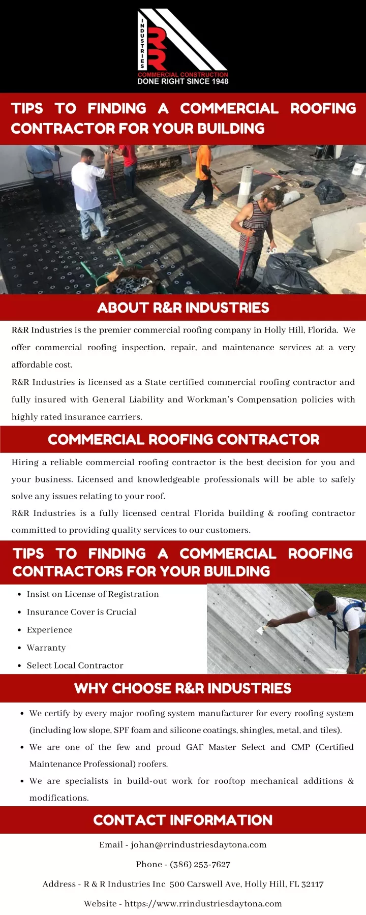tips to finding a commercial roofing contractor