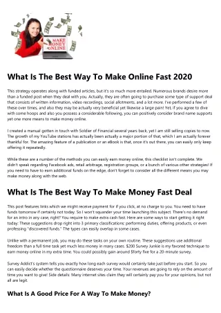 Making Money Online ? It's Easy If You Do It Right