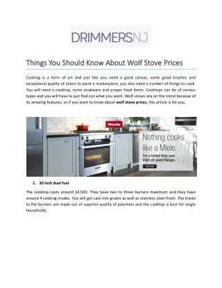 things you should know about wolf stove prices