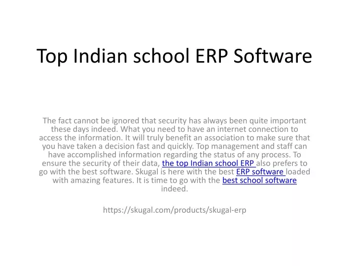 top indian school erp software