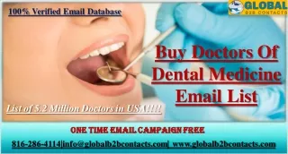 Doctors Of Dental Medicine Email List