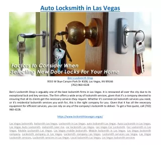 auto locksmith in las vegas