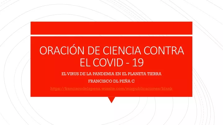 oraci n de ciencia contra el covid 19