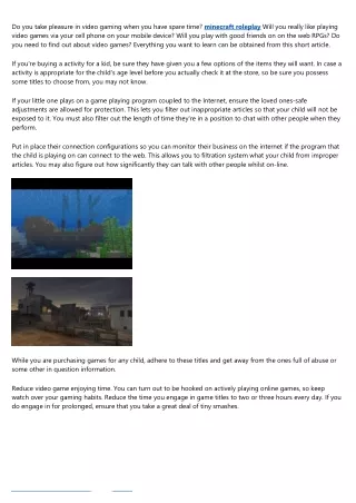 do you take pleasure in video gaming when