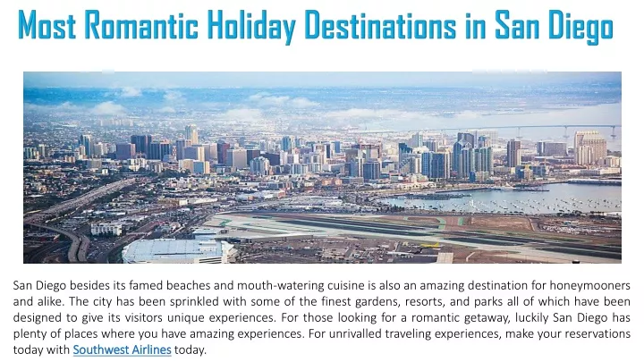most romantic holiday destinations in san diego