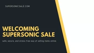 Supersonic Sale