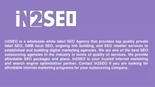 i n2seo is a wholesale white label seo agency