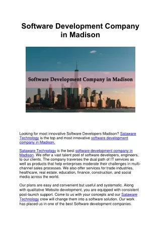 Software Development Company in Madison