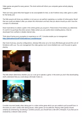 video games are great for every person this short