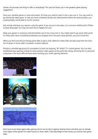 games can provide one thing to offer to everybody