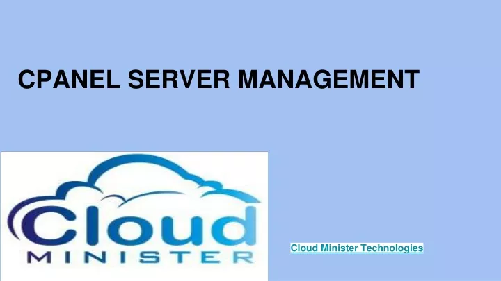 cpanel server management