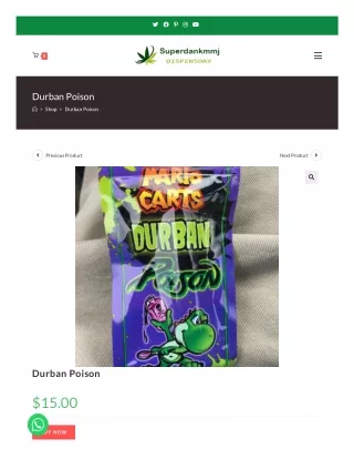 Buy Durban Poison Mario Carts - Superdankmmjdispensory