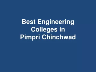 best engineering colleges in pimpri chinchwad