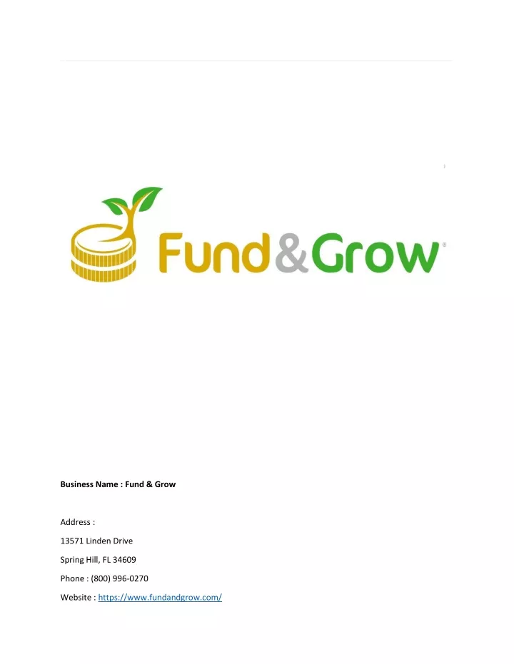 business name fund grow