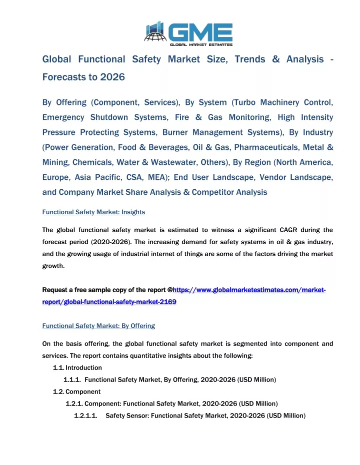 global functional safety market size trends