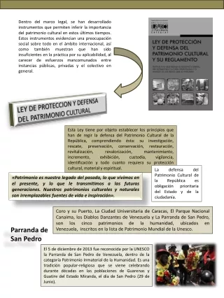 Ley de protección y defensa del Patrimonio cultural venezolano