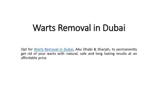 Warts Removal in Dubai