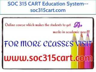 SOC 315 CART Education System--soc315cart.com