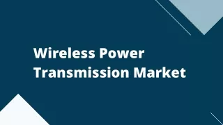wireless power transmission market