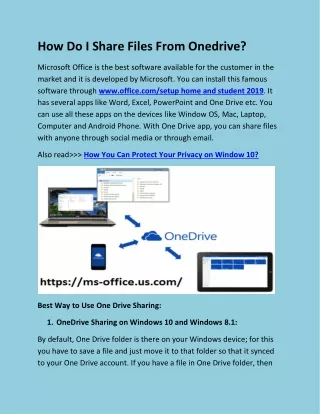 how do i share files from onedrive