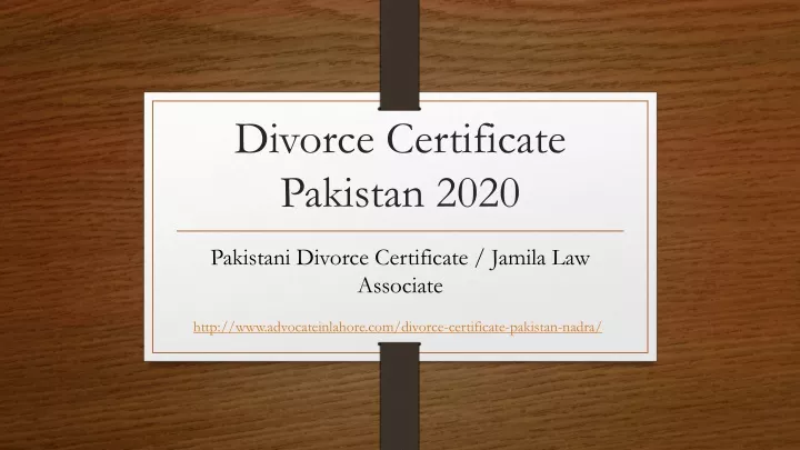 divorce certificate pakistan 2020