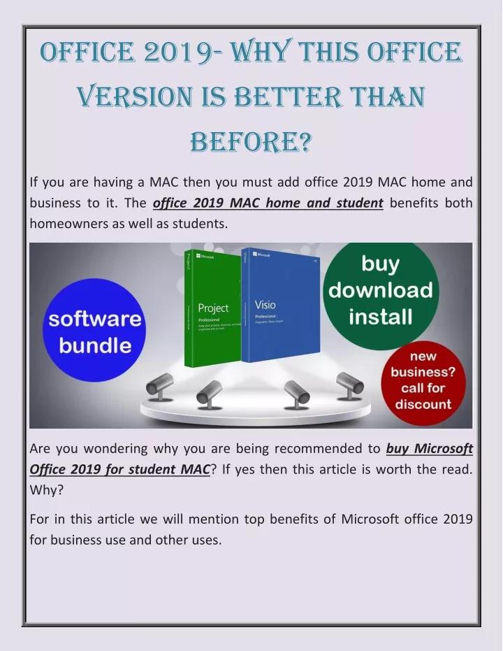 office 2019 why this office version is better