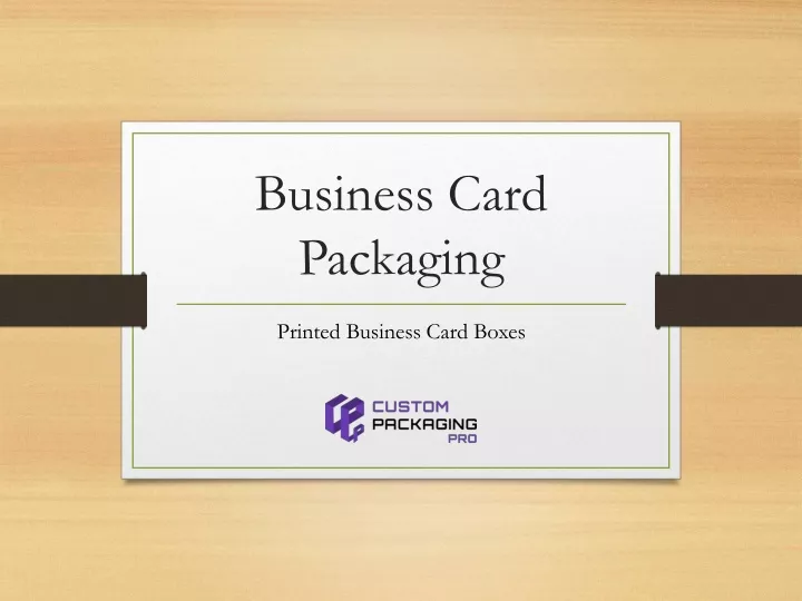 business card packaging