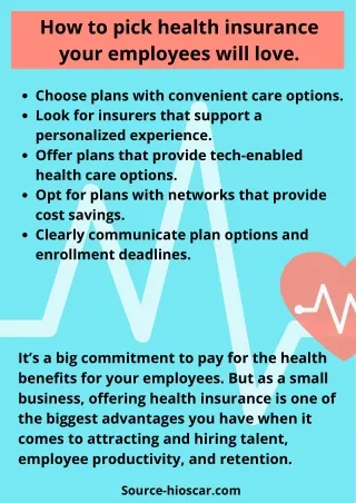 How to pick health insurance your employees will love.