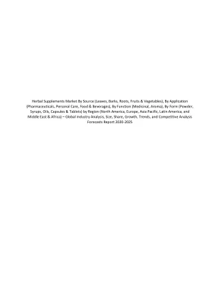 herbal supplements market by source leaves barks