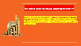 Why Should Small Businesses Adapt Cryptocurrency