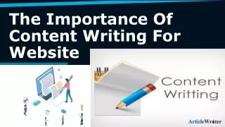 The Importance Of Content Writing For Website