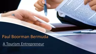 Paul Boorman Bermuda A Tourism Entrepreneur